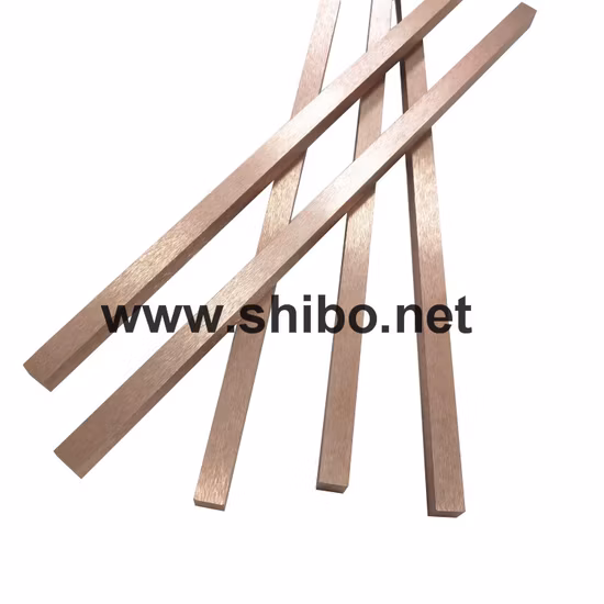 Asta in lega di rame-tungsteno W90cu10/W80cu20/W75cu25, asta di rame-tungsteno